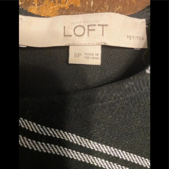 Loft Ann Taylor Striped Ruffle Sleeve Dress - Picture 7 of 10